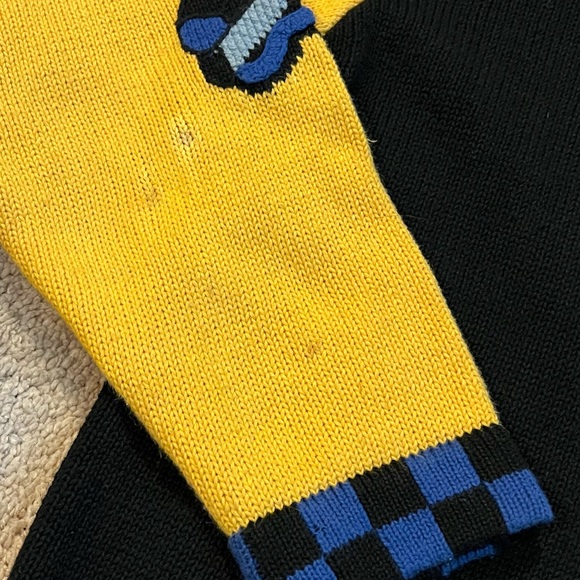 Vintage Berek Cardigan New York NYC Theme Medium Kitsch Novelty - small flaws - Picture 11 of 14